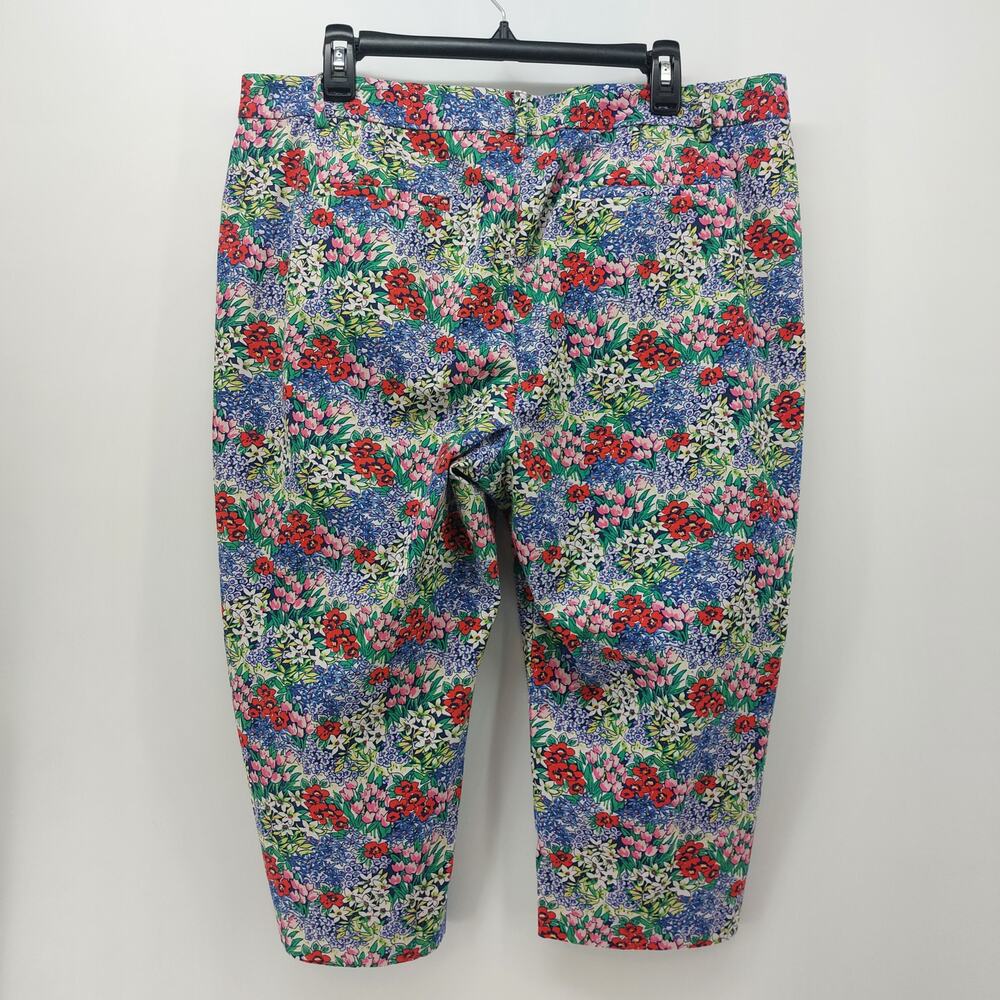 Talbots Women's Cropped Pants Perfect Skimmer Floral Size 16P - Picture 2 of 12